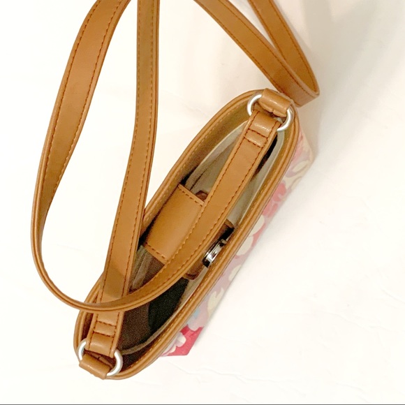 Fossil Floral Printed Leather & Canvas Spring Crossbody - Picture 2 of 6